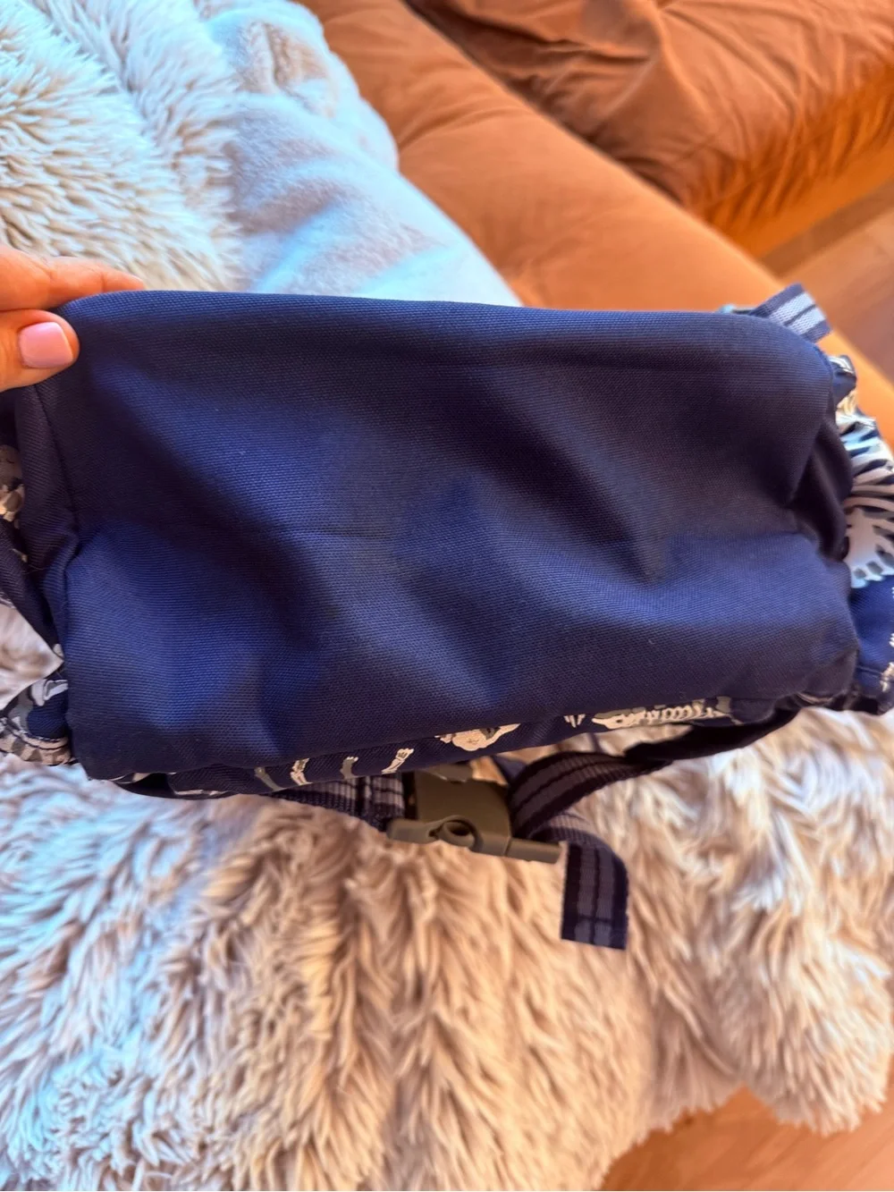 Pottery Barn Glow-in-the-Dark Dino Bones Navy Mackenzie Small Backpack